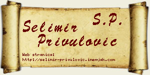 Selimir Privulović vizit kartica
